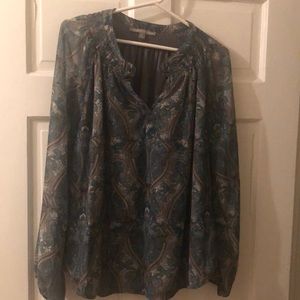 Valerie Stevens xl paisley blouse like new